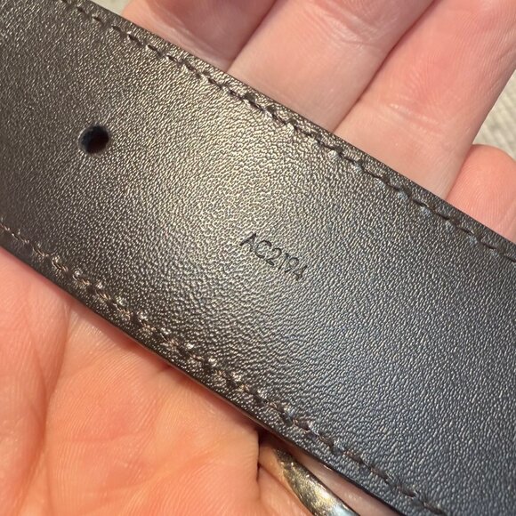 Louis Vuitton Grey Glacier Taiga LV Buckle 35 Belt - Picture 10 of 11